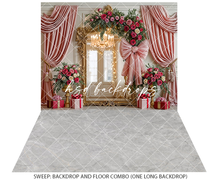 Blush Velvet Ballroom – Valentine’s Day Photo Background