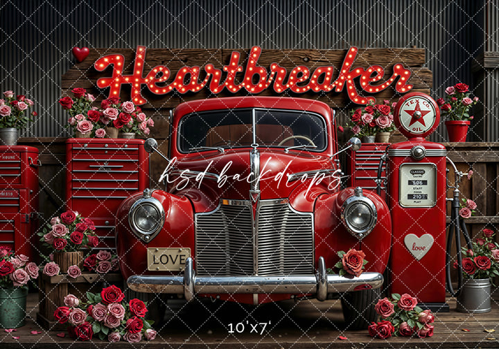 Heartbreaker Garage – Valentine’s Day Photo Backdrop