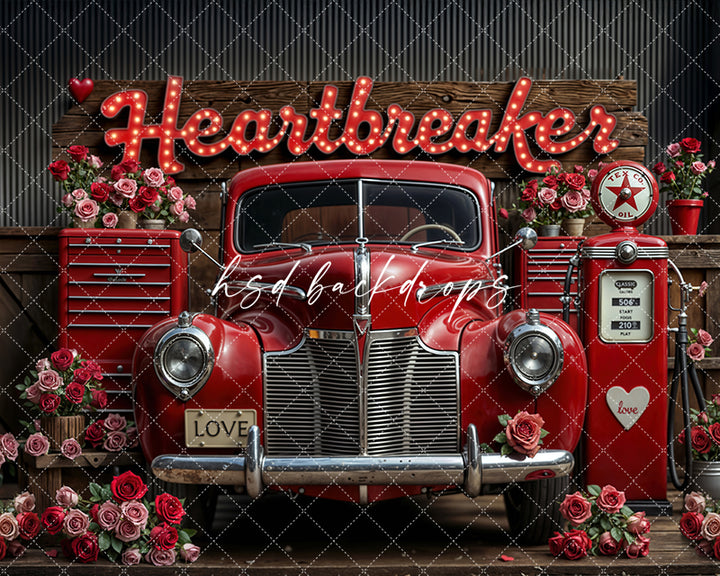 Heartbreaker Garage – Valentine’s Day Photo Backdrop