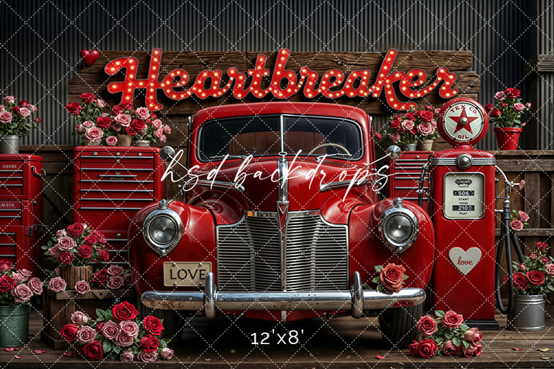 Heartbreaker Garage – Valentine’s Day Photo Backdrop