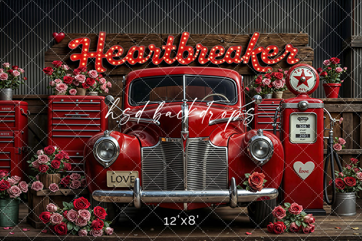 Heartbreaker Garage – Valentine’s Day Photo Backdrop