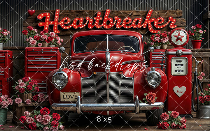 Heartbreaker Garage – Valentine’s Day Photo Backdrop