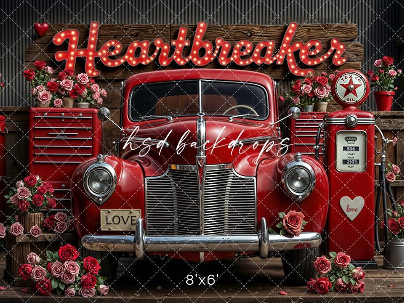 Heartbreaker Garage – Valentine’s Day Photo Backdrop