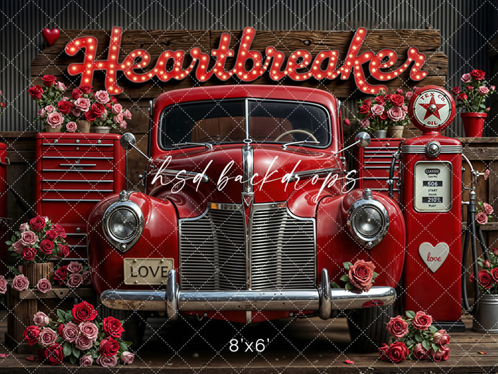Heartbreaker Garage – Valentine’s Day Photo Backdrop