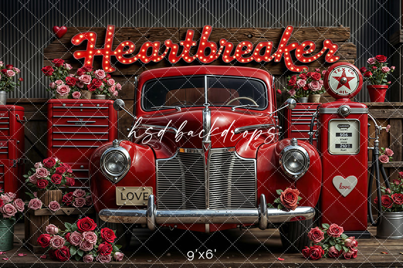 Heartbreaker Garage – Valentine’s Day Photo Backdrop