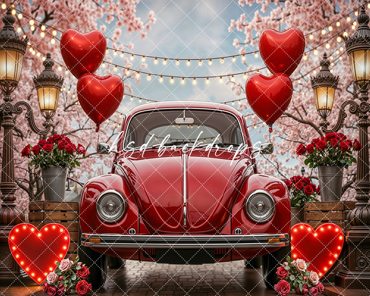 Love Bug Avenue – Valentine’s Day Photography Backdrop