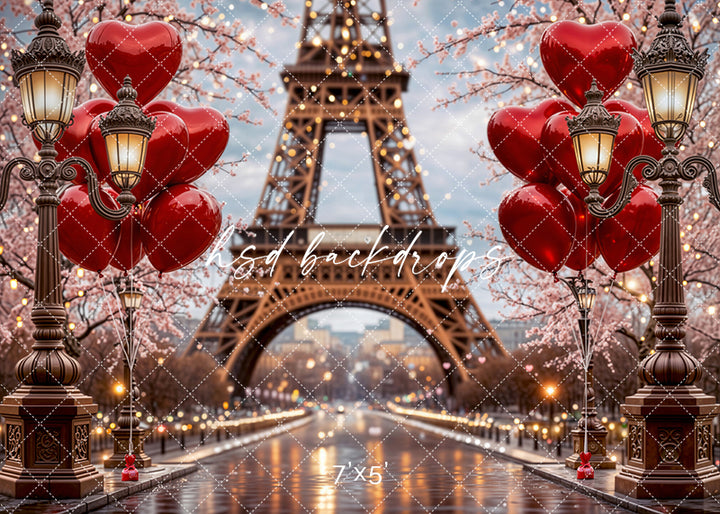 Parisian Hearts – Valentine’s Day Photography Backdrop