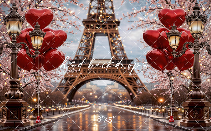 Parisian Hearts – Valentine’s Day Photography Backdrop
