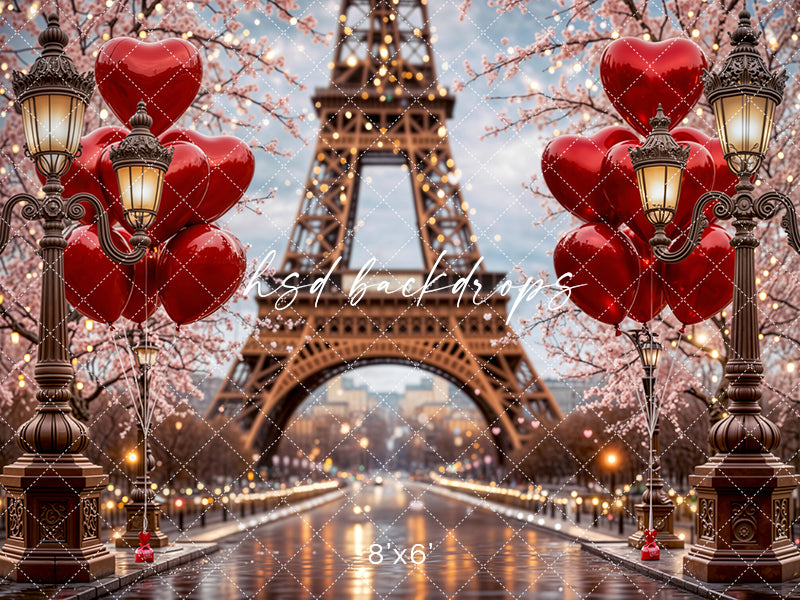 Parisian Hearts – Valentine’s Day Photography Backdrop