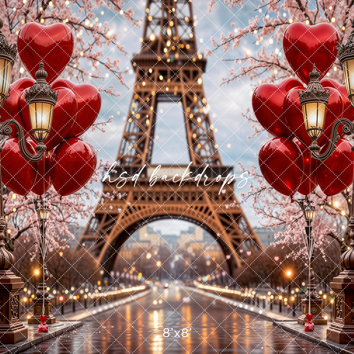 Parisian Hearts – Valentine’s Day Photography Backdrop