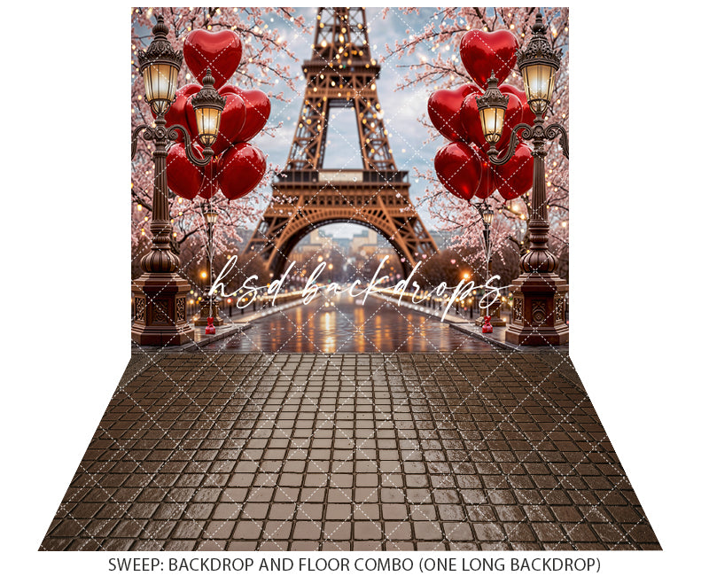 Parisian Hearts – Valentine’s Day Photography Backdrop