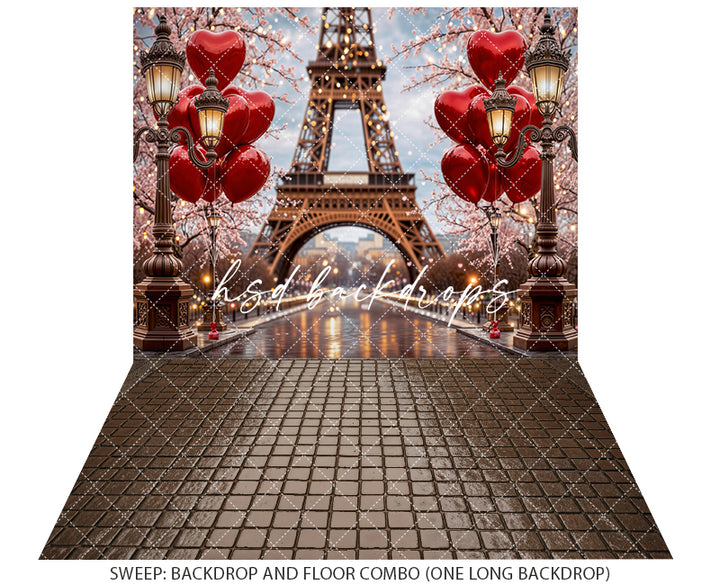 Parisian Hearts – Valentine’s Day Photography Backdrop