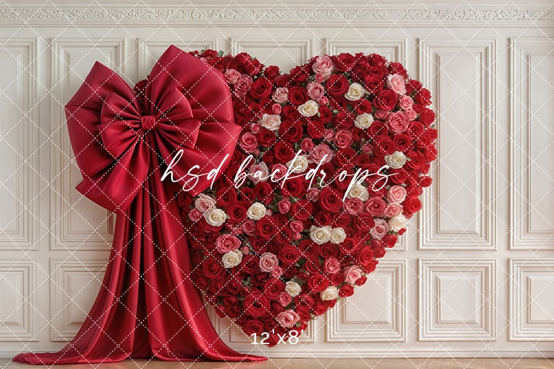 Crimson Heart Wall – Valentine’s Day Photography Backdrop