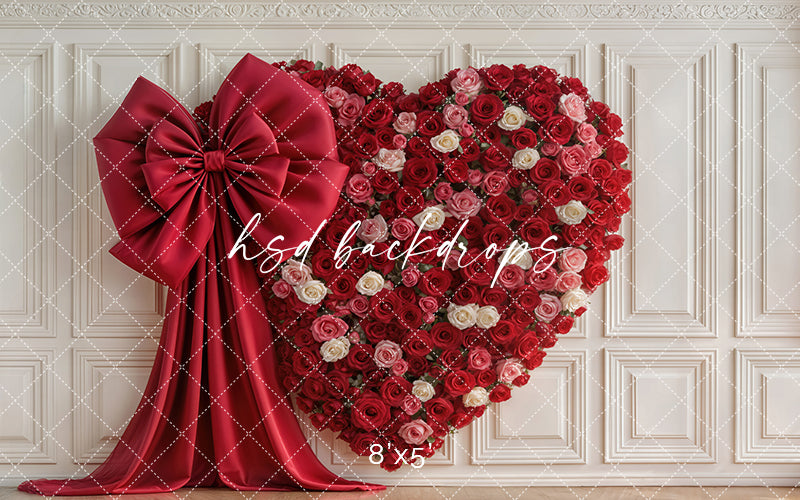 Crimson Heart Wall – Valentine’s Day Photography Backdrop