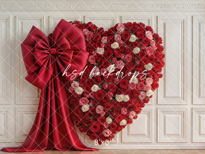 Crimson Heart Wall – Valentine’s Day Photography Backdrop