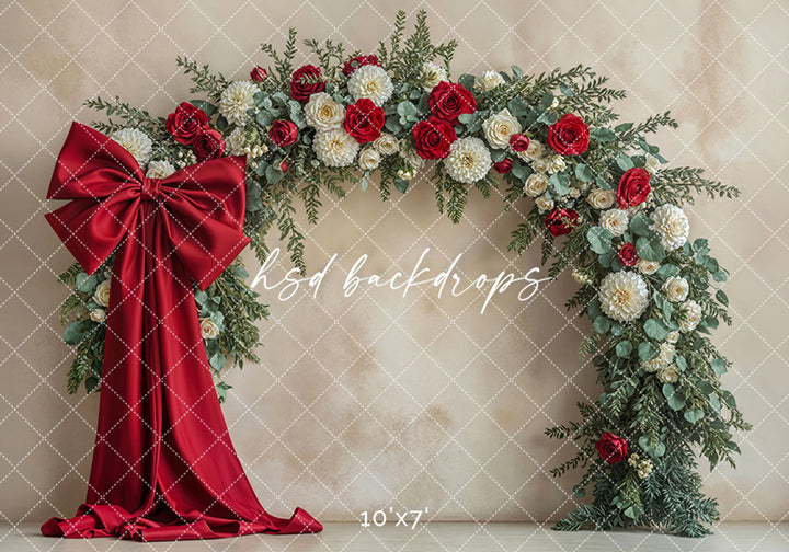 Crimson Garden Arch – Valentine’s Day Photo Background
