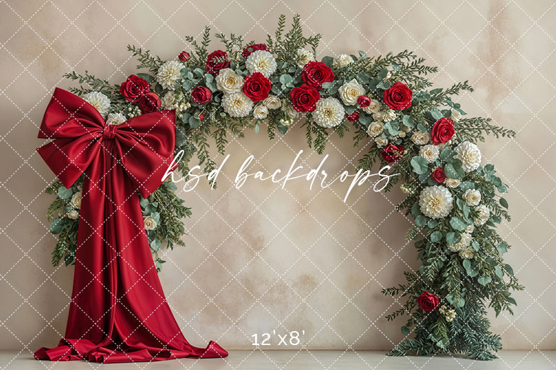 Crimson Garden Arch – Valentine’s Day Photo Background