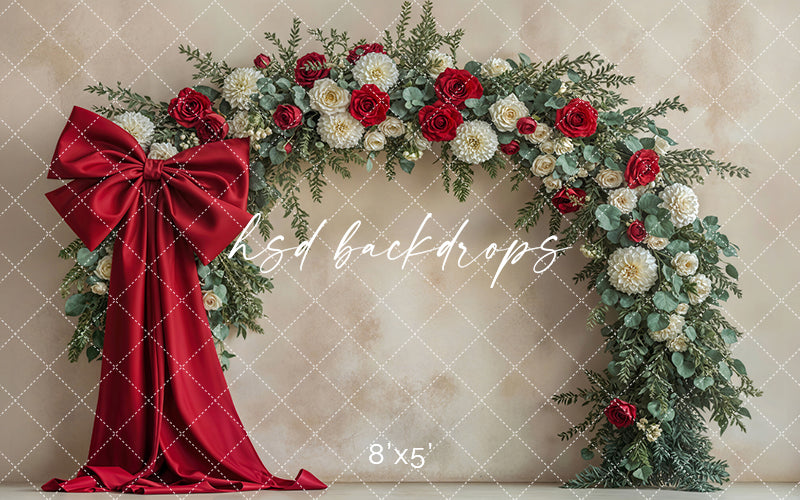 Crimson Garden Arch – Valentine’s Day Photo Background