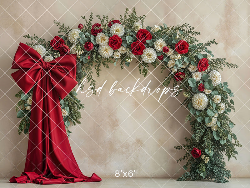 Crimson Garden Arch – Valentine’s Day Photo Background
