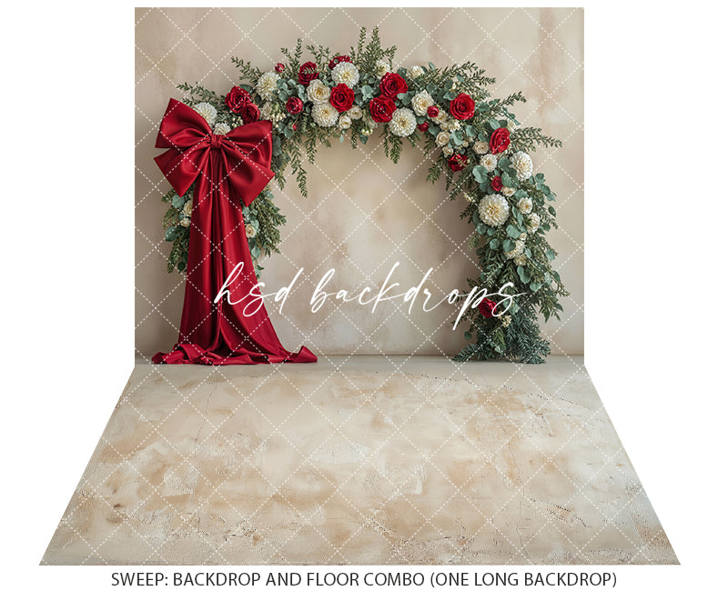 Crimson Garden Arch – Valentine’s Day Photo Background