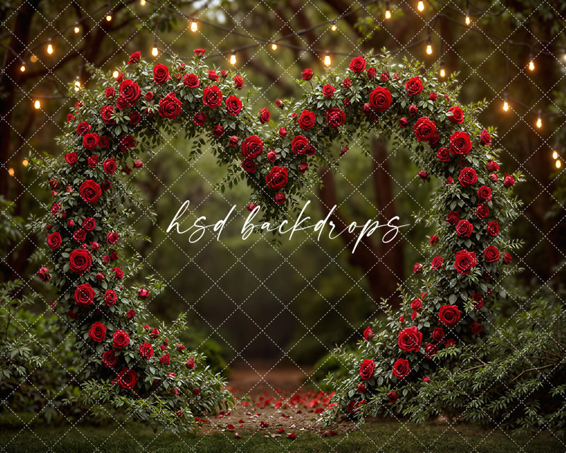 Heart of Roses Arch – Valentine’s Day Photography Backdrop