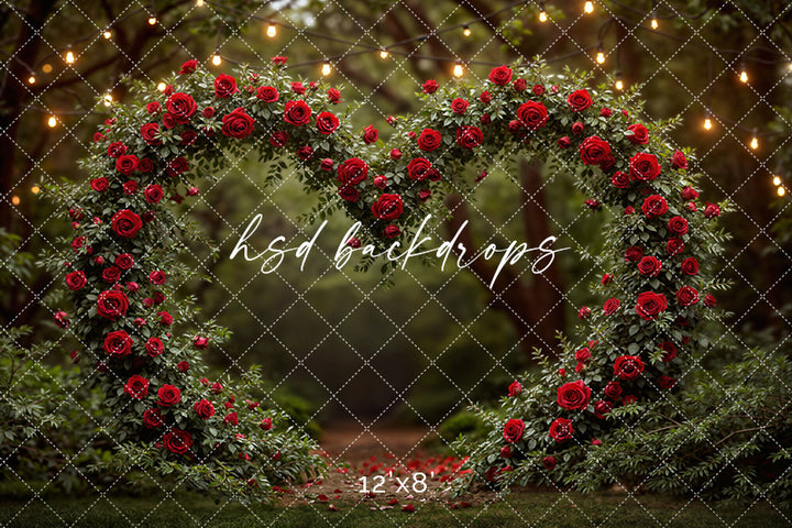 Heart of Roses Arch – Valentine’s Day Photography Backdrop