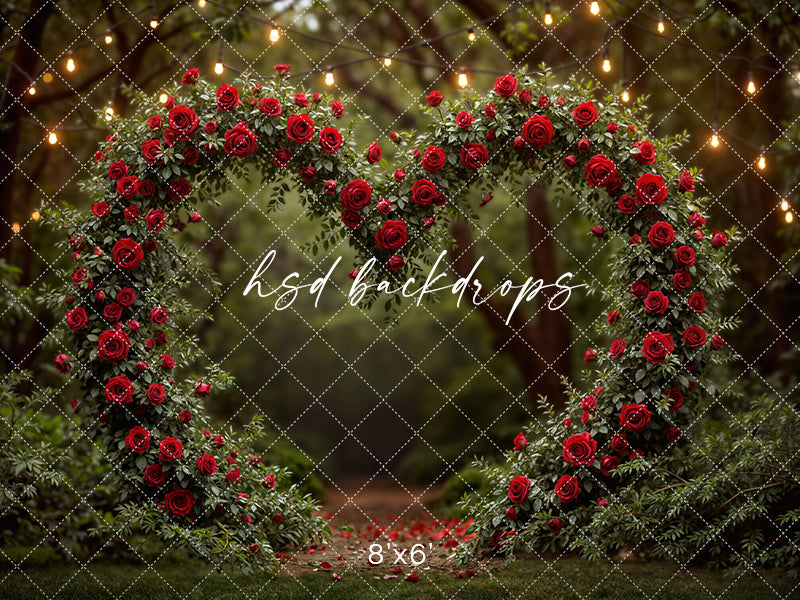 Heart of Roses Arch – Valentine’s Day Photography Backdrop