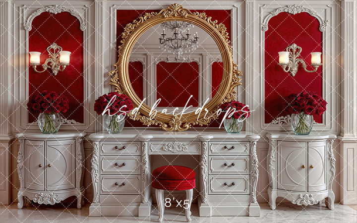 Velvet Vanity – Valentine’s Day Photography Backdrop
