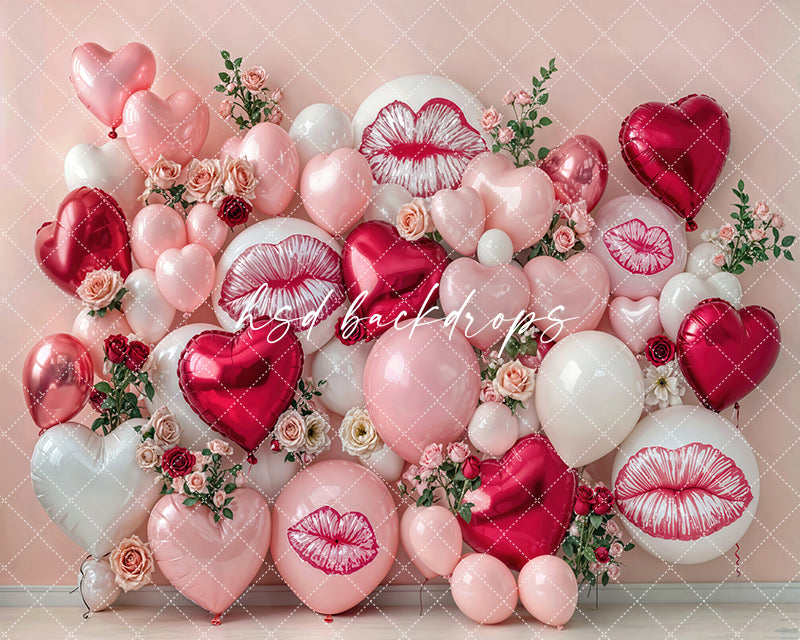 Bubblegum Kisses – Valentine’s Day Photography Backdrop