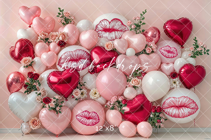 Bubblegum Kisses – Valentine’s Day Photography Backdrop