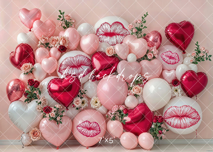Bubblegum Kisses – Valentine’s Day Photography Backdrop
