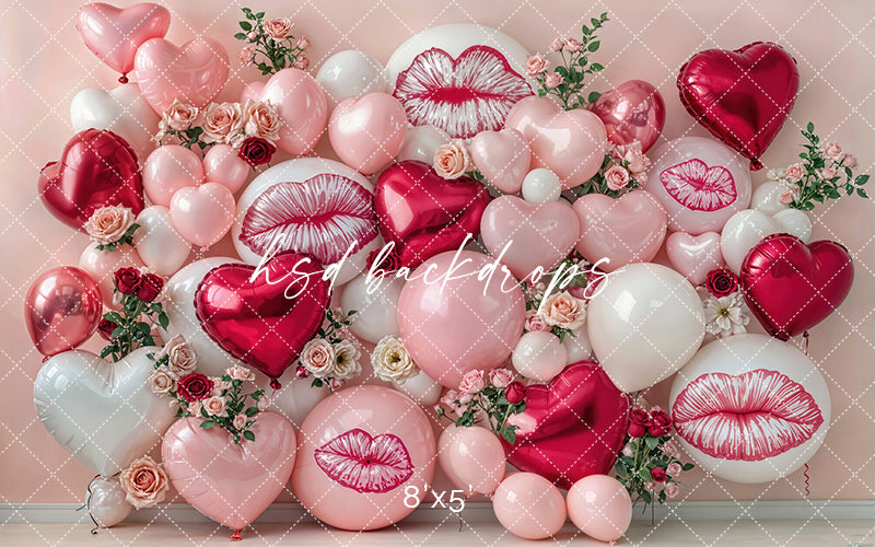 Bubblegum Kisses – Valentine’s Day Photography Backdrop