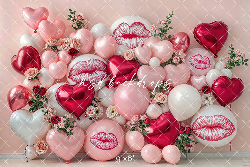 Bubblegum Kisses – Valentine’s Day Photography Backdrop
