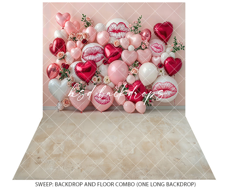 Bubblegum Kisses – Valentine’s Day Photography Backdrop
