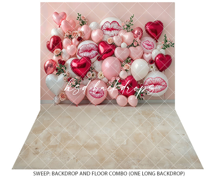 Bubblegum Kisses – Valentine’s Day Photography Backdrop