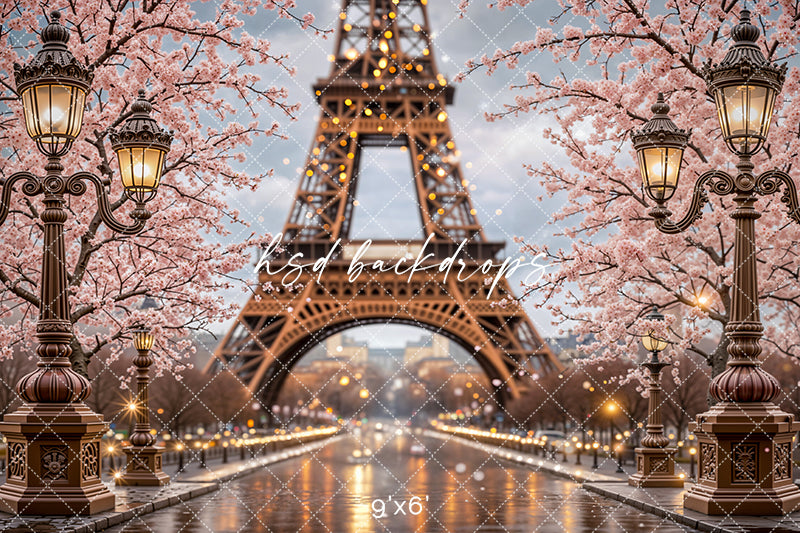 Paris in Bloom – Eiffel Tower Photography Backdrop