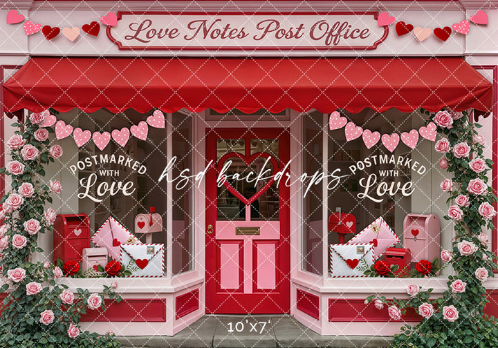 Love Notes Post Office – Valentine’s Day Backdrop