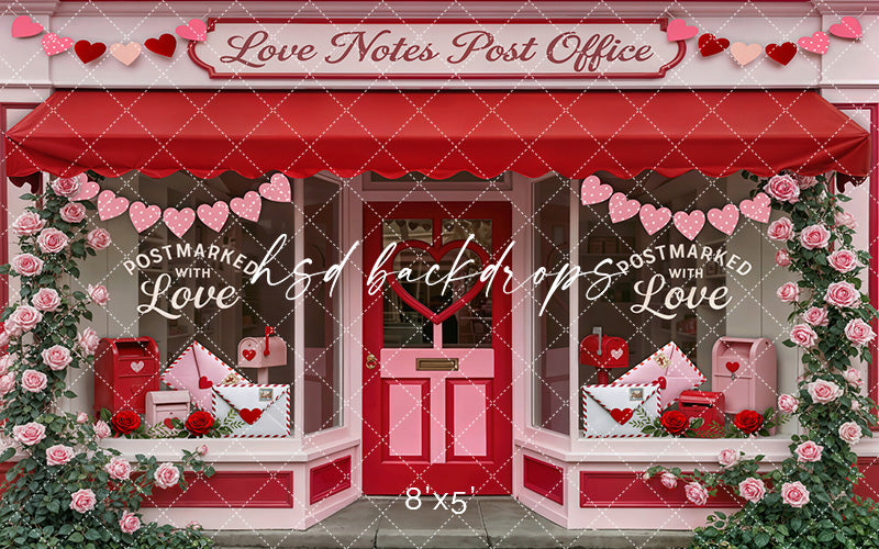 Love Notes Post Office – Valentine’s Day Backdrop