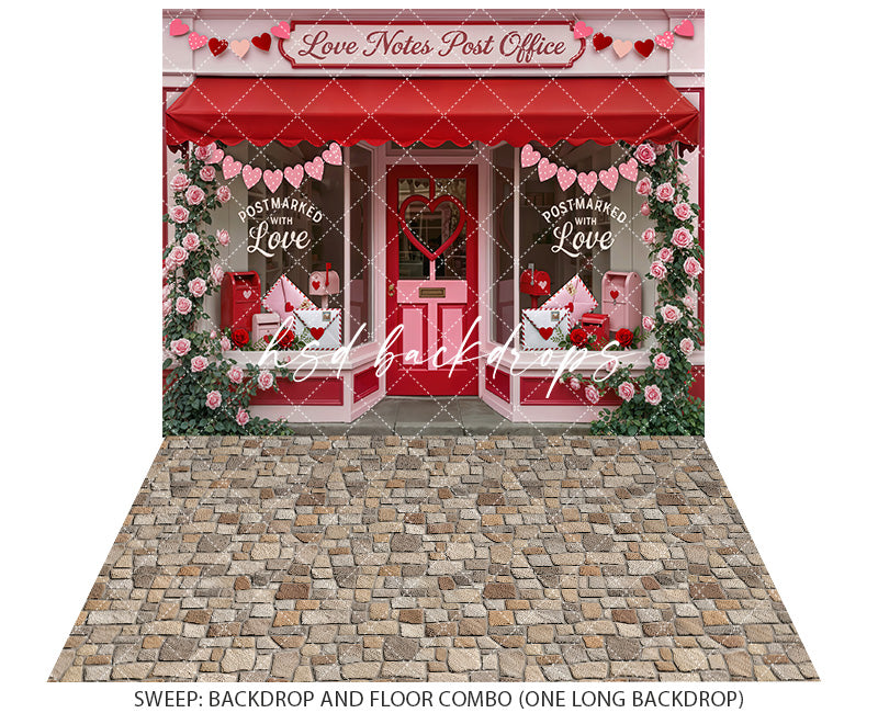 Love Notes Post Office – Valentine’s Day Backdrop