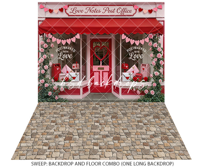 Love Notes Post Office – Valentine’s Day Backdrop
