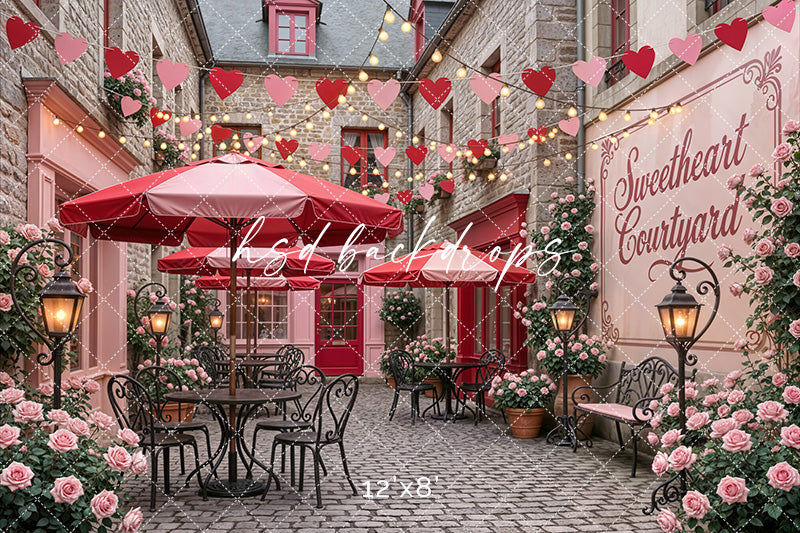 Sweetheart Courtyard – Valentine’s Day Backdrop