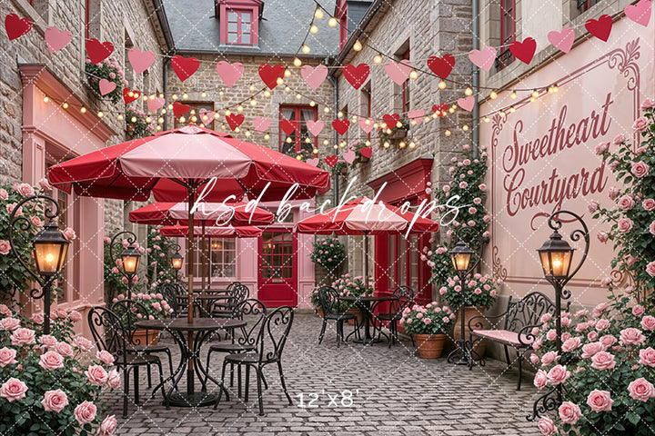 Sweetheart Courtyard – Valentine’s Day Backdrop