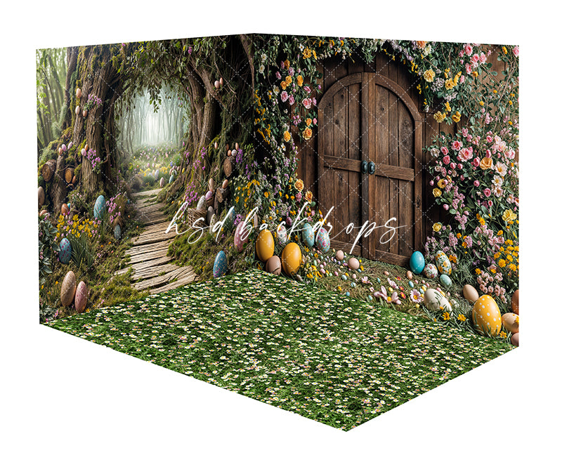 Santa Claus Christmas Fireplace Photo Backdrop Floor Combo - CHS64672 ...