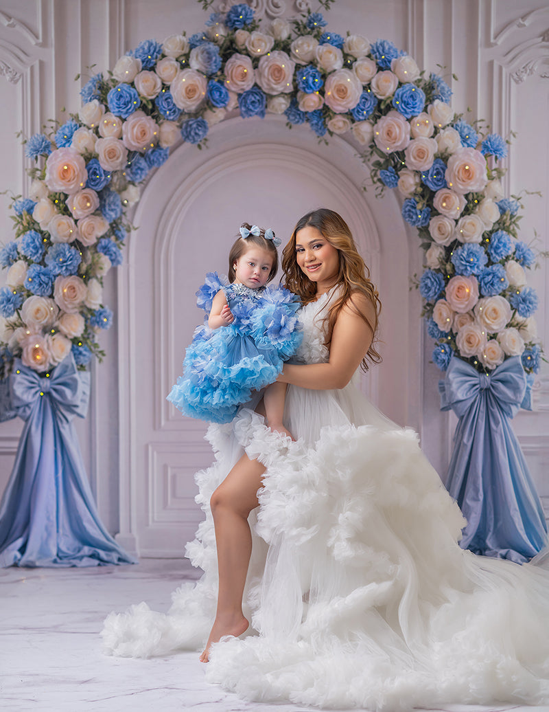 Coquette Blue Bow Floral Regal Baroque Wall Photography Backdrop HSD Photography Backdrops Coquette Blue Bow Floral Regal Baroque Wall Photography Backdrop HSD Photography Backdrops