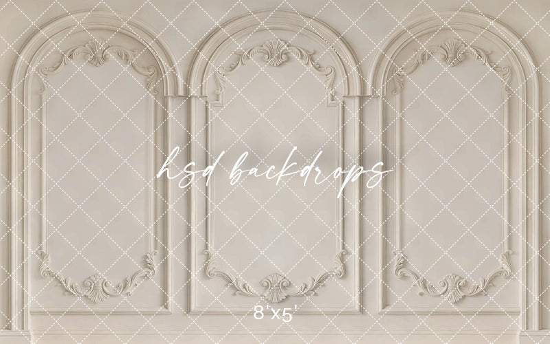 Ivory Parisian Panels Photography Backdrop – Elegant Studio Wall Design | HSD Backdrops