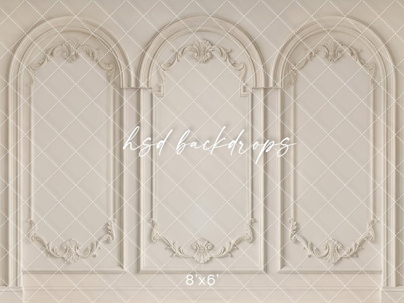 Ivory Parisian Panels Photography Backdrop – Elegant Studio Wall Design | HSD Backdrops