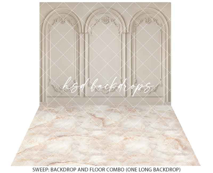 Ivory Parisian Panels Photography Backdrop – Elegant Studio Wall Design | HSD Backdrops