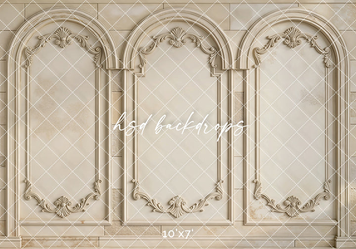 Antique Parisian Panels Photography Backdrop – Elegant Studio Wall Design | HSD Backdrops