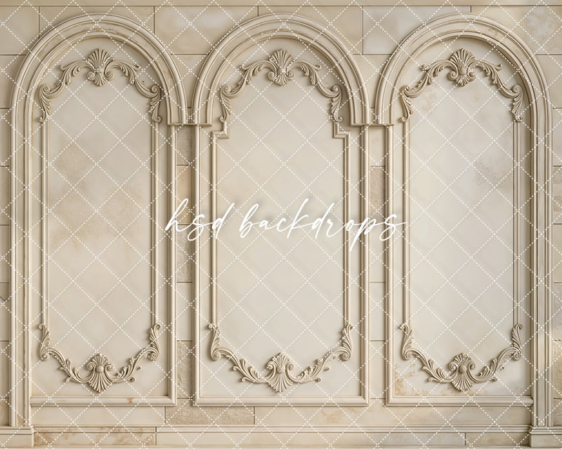Antique Parisian Panels Photography Backdrop – Elegant Studio Wall Design | HSD Backdrops