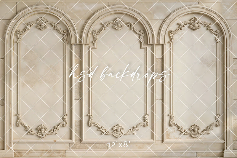 Antique Parisian Panels Photography Backdrop – Elegant Studio Wall Design | HSD Backdrops